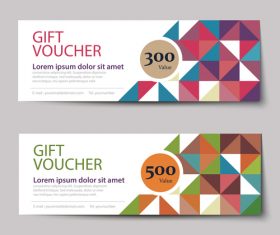 Geometry polygon with gift voucher vector 01