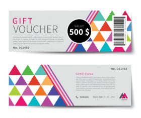 Geometry polygon with gift voucher vector 04