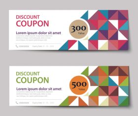 Geometry polygon with gift voucher vector 05
