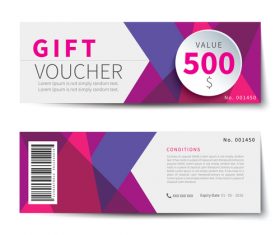 Geometry polygon with gift voucher vector 06