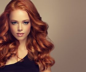 Girls with beautiful hair and makeup Stock Photo 03