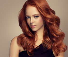 Girls with beautiful hair and makeup Stock Photo 04