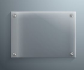 Glass template on the wall vector 01