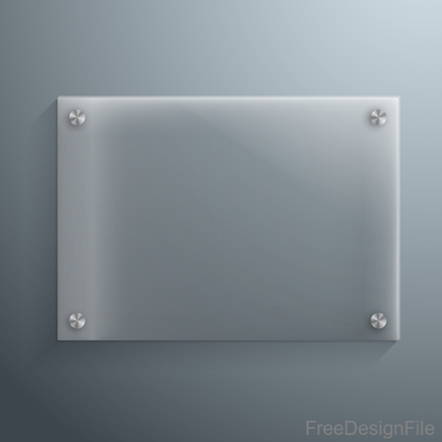 Glass template on the wall vector 01