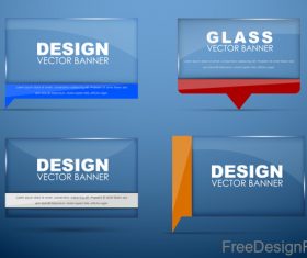 Glass vector web banners
