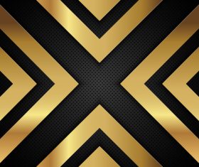 Gloden with black background metal vector