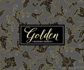 Golden oranments pattern elements vectors 02