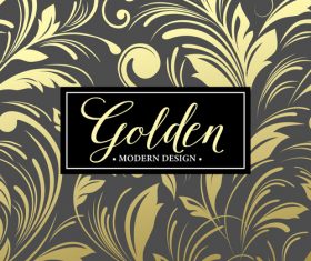 Golden oranments pattern elements vectors 04