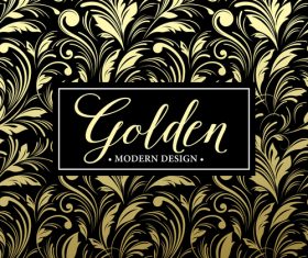 Golden oranments pattern elements vectors 05