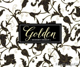 Golden oranments pattern elements vectors 06