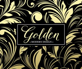 Golden oranments pattern elements vectors 07