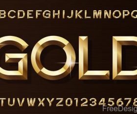 Golden shining numbers with alphabet vector