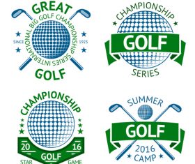 Golf logos design vector set