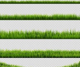 Green grass borders vector illustration 03