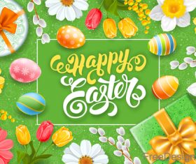 Happy easter festival design vector set 01