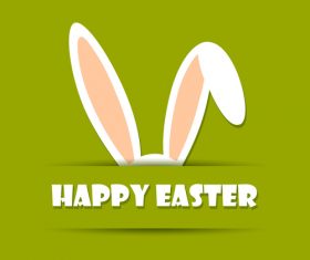 Happy easter green background vectors 01