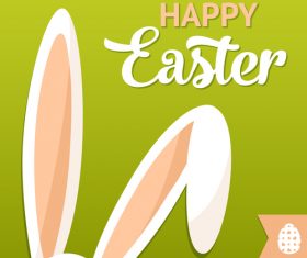 Happy easter green background vectors 02
