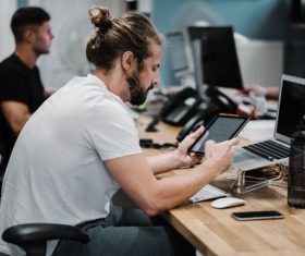 IT practitioner Stock Photo