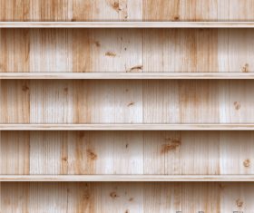 Light color wooden shelf vector