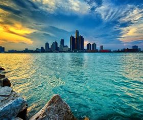 Michigan Cityscape Stock Photo 05