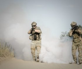 Military exercises Stock Photo 01