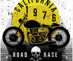 Motocycle grunge background vector