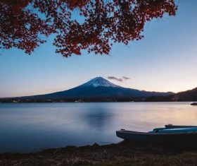 Mount Fuji lake stratovolcano