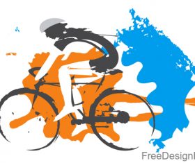 Mountain bike race design vectors 01