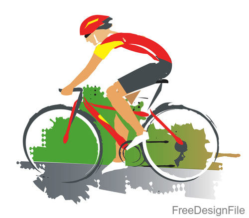 Mountain bike race design vectors 02