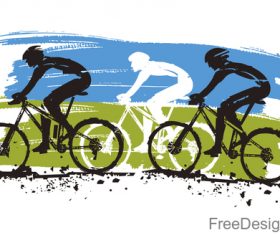 Mountain bike race design vectors 03