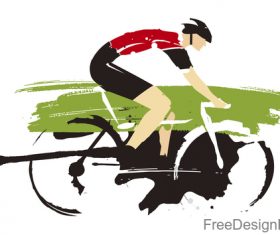 Mountain bike race design vectors 05
