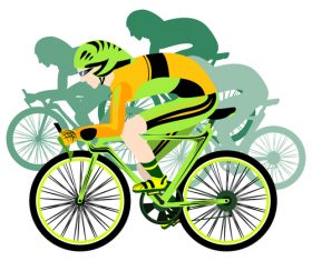 Mountain bike race design vectors 06