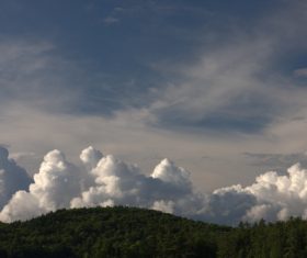 Mountain clouds natural scenery Stock Photo