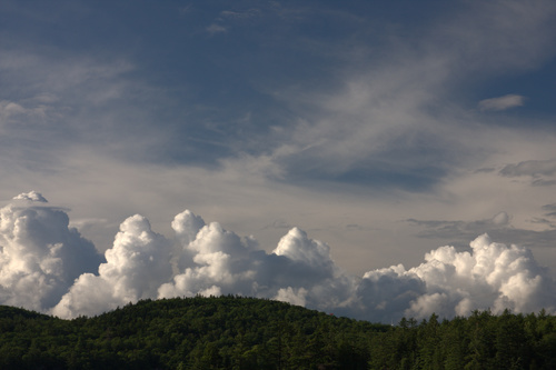 Mountain clouds natural scenery Stock Photo