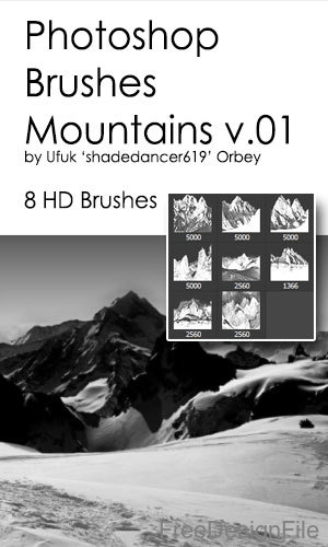 Mountains HD Photoshop Brushes