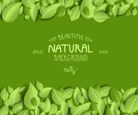 Natural backdrop with leaves vector