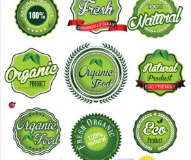 Green Leaf Tag Labels free Vector free download