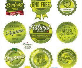 Natural organic product retro Labels vector