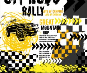 Off Road Rally Poster template vector