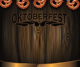 Oktoberfest Barrel Pretzels vector