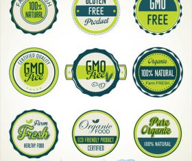 Organic food banners collection vector 01