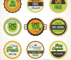 Organic food banners collection vector 02