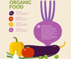 Organic food infographic vectors 02