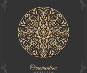 Ornament unique floral pattern vector 01