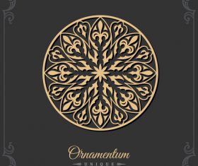 Ornament unique floral pattern vector 02