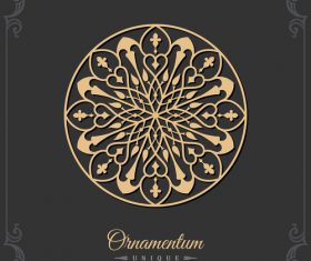 Ornament unique floral pattern vector 03