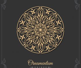 Ornament unique floral pattern vector 04