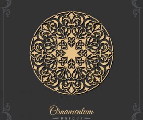 Ornament unique floral pattern vector 05