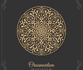 Ornament unique floral pattern vector 06