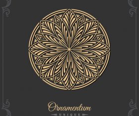 Ornament unique floral pattern vector 07